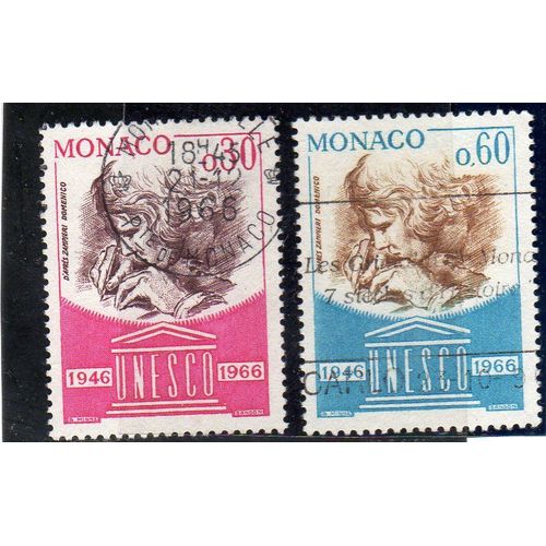 Timbres-Poste De Monaco (20ème Anniversaire De L'unesco)