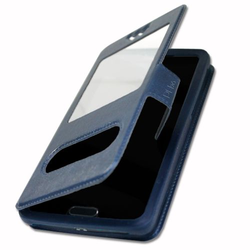 Huawei Mate 9 Porshe Design Etui Housse Coque Folio Bleu De Qualité By Ph26®