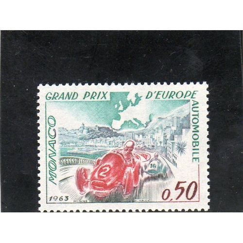 Timbre-Poste De Monaco (Grand Prix Automobile D'europe À Monte-Carlo) 