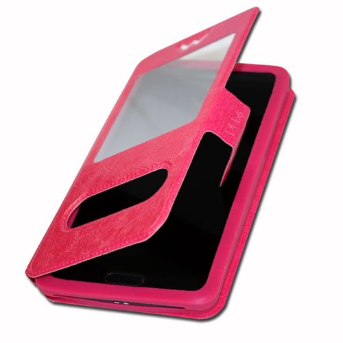 Huawei Mate 9 Porshe Design Etui Housse Coque Folio Fushia De Qualité By Ph26®