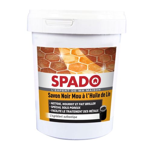 Savon noir à l'huile de lin Spado - Pot 1 kg