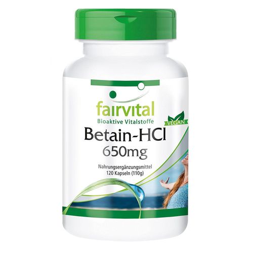 Bétaïne Hcl 650mg - 120 Gélules - Fairvital 