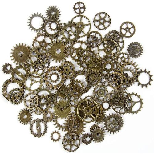 Lot de 40 pignons de roue en alliage bronze Steampunk pour travaux manuels, fabrication de bijoux