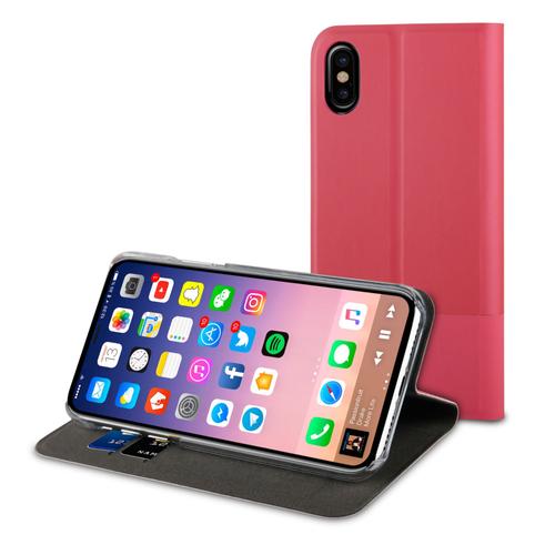 Muvit Etui Folio Stand Edition Rose Pour Apple Iphone X