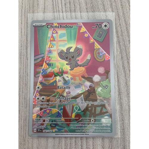 Carte Pokémon Chinchidou-182/162-Full Art-Forces Temporelles 