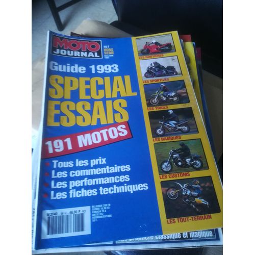 Moto Journal Hors Serie 56 De 1993 Special Essais,191 Motos