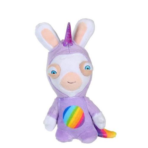 Lapins Cretins Peluche Licorne Lapicorne Sonore Mauve