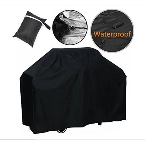 Housse De Protection Barbecue Bâche Barbecue Imperméable Epaisse Anti-Uv Polyester Avec Sac De Rangement Noir 145 X 61 X 117cm