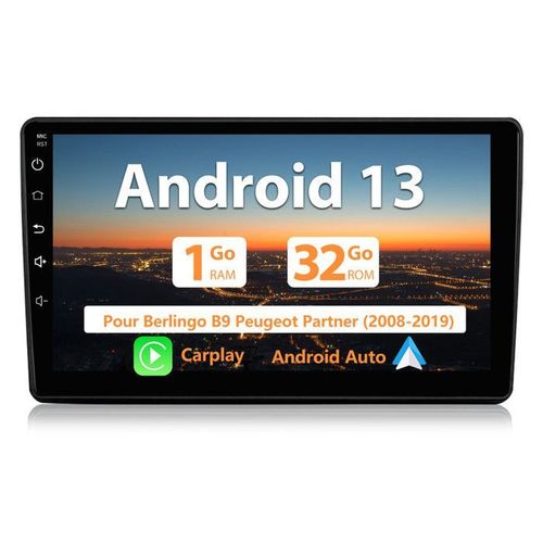 Awesafe Autoradio Android 12 Pour Berlingo 2 (2008 - 2019) Avec 1go+32go 9''écran Tactile Carplay Android Auto Gps Wi-Fi