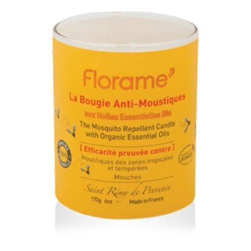 florame la bougie anti moustiques aux huiles essentielles bio 170g