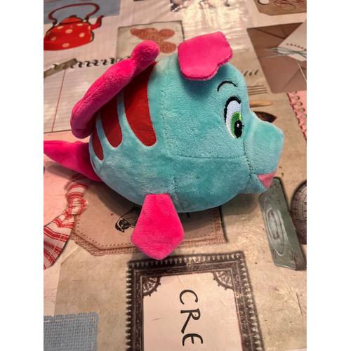 Doudou Peluche Poisson Style Polochon 25 Cm