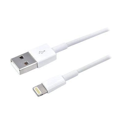 D2 Diffusion - Câble Lightning - USB mâle pour Lightning mâle - 1 m - blanc