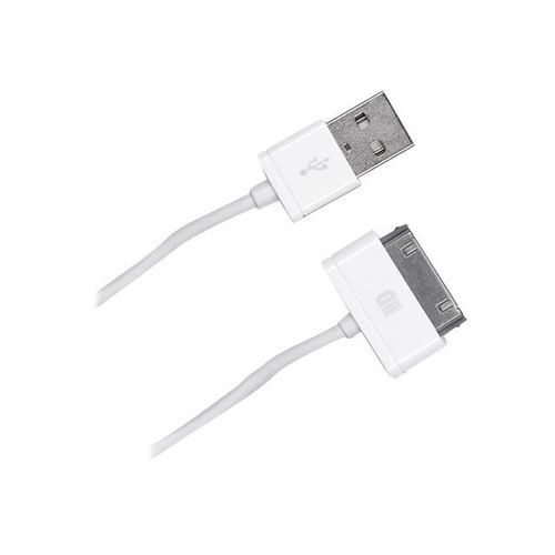 D2 Diffusion - Câble de chargement / de données - Apple Dock mâle pour USB mâle - 1 m - blanc - pour Apple iPad/iPhone/iPod (Apple Dock)