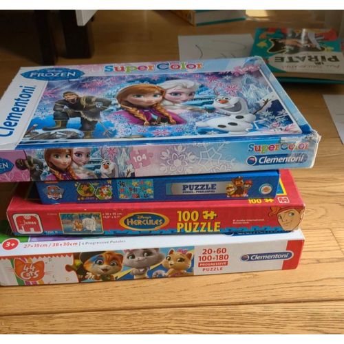 Lot 4 Puzzles Reine Des Neiges Pat Patrouille Hercule Et 44 Cats