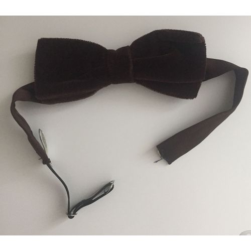 Noeud Papillon En Velours Marron