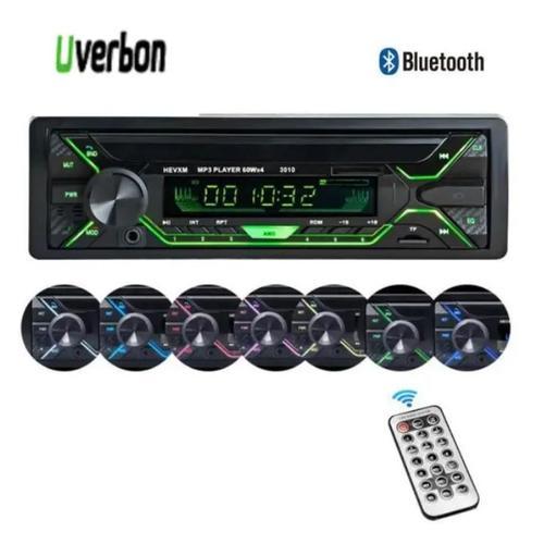 Autoradio Bluetooth Uverbon, 7 Couleurs Stéréo Fm Radio 60w X 4, Lecteur Mp3 Poste Main Libre Voiture Support Usb/Sd/Tf/Aux+Télécomm