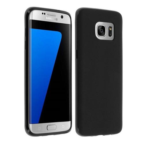 Samsung Galaxy S7, Coque Silicone Souple Noir Ultra Slim