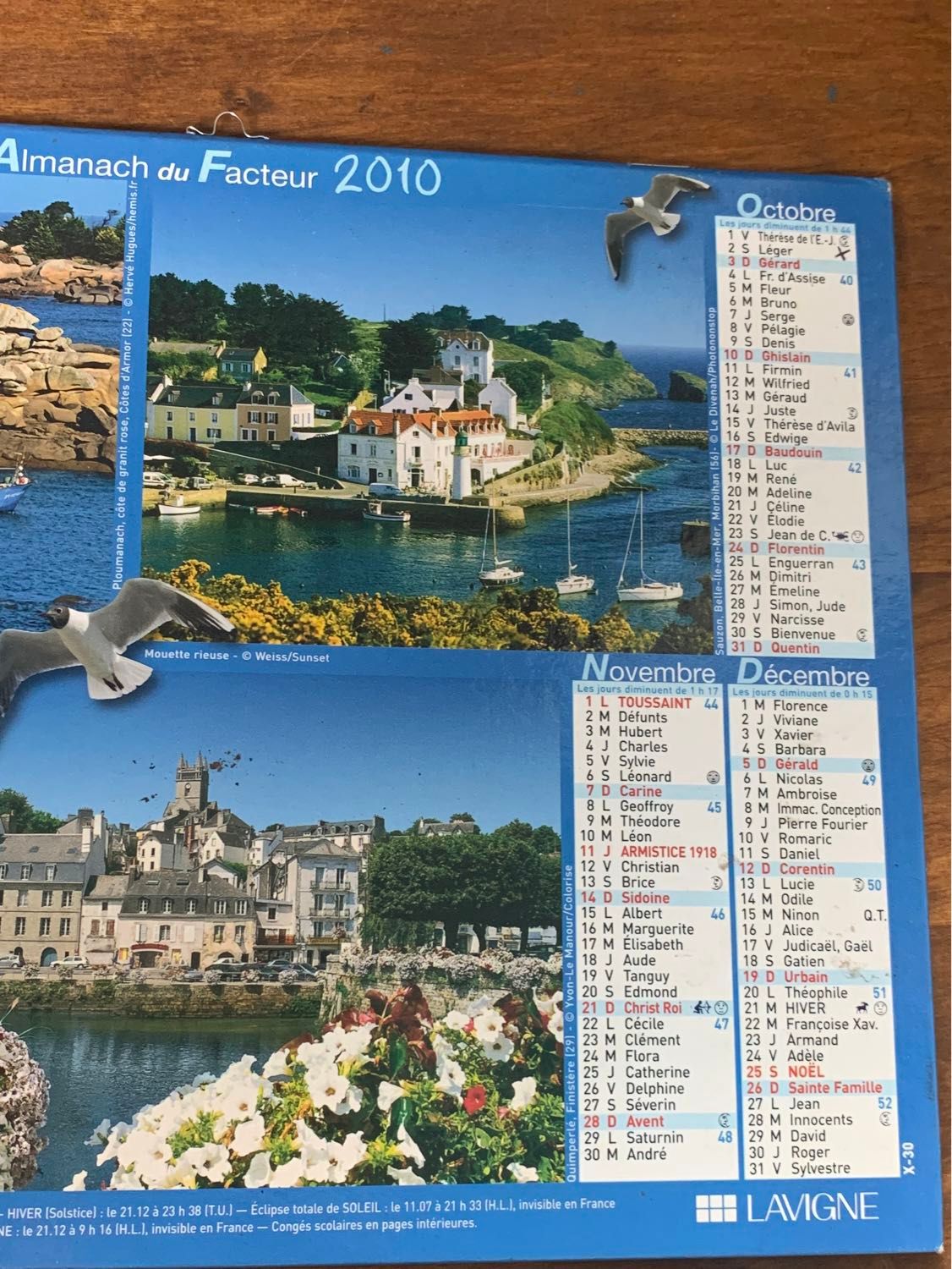 Almanach Du Facteur Au Calendrier De La Poste, 2010, Collection Lavigne