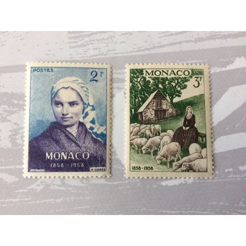 Lot De 2 Timbres Neuf Monaco 1958