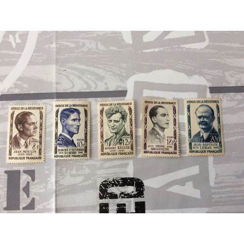 Lot De 5 Timbres Neuf "Héros De La Résistance"