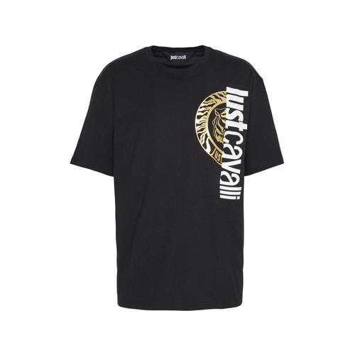 Just Cavalli T-Shirt Col Rond Avec Logo Noir