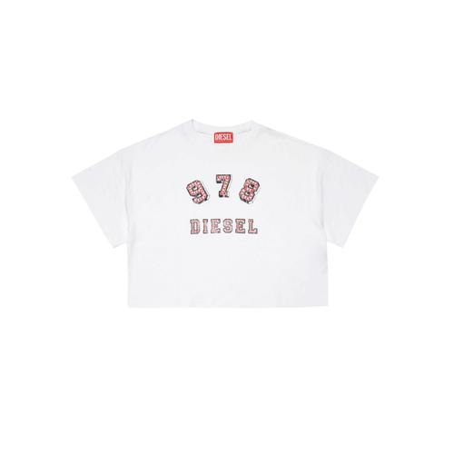 Diesel - Tevie - T-Shirt Court À Manches Courtes - Blanc