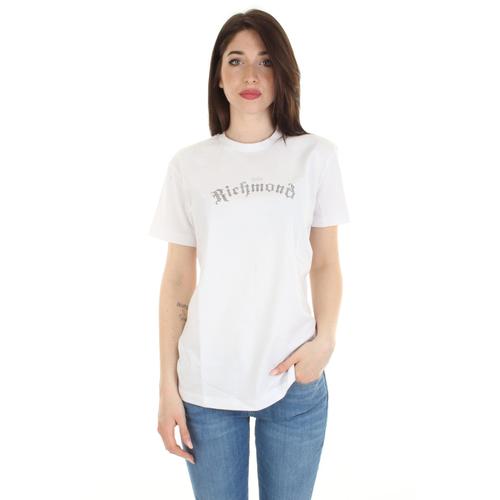 T-Shirt Femme John Richmond Abaska Avec Logo Blanc