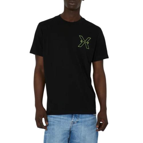 John Richmond T-Shirt Manches Courtes En Coton Avec Logo Noir