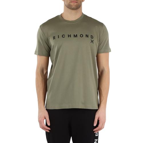 John Richmond T-Shirt À Manches Courtes Avec Logo Vert Militaire