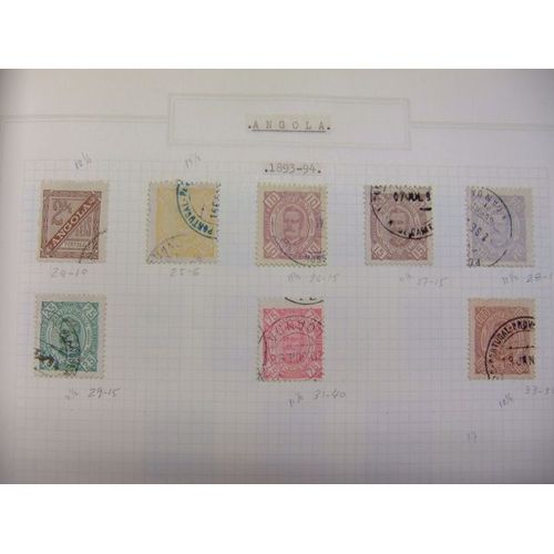 Angola 1893 - 94 Cifras Ou Carlos 1º Yvert Nº 24 / 33 º Fu Incomplet