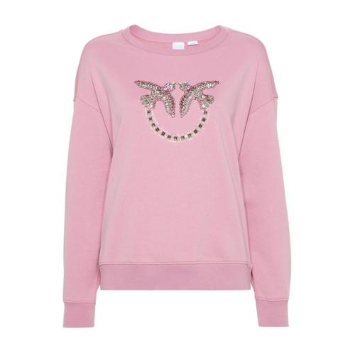 Sweat Pinko Nelly Avec Bijou Rose Logo Love Birds