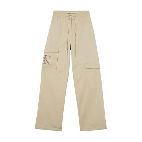 Calvin Klein Jeans Pantalon Cargo En Sergé De Coton Beige