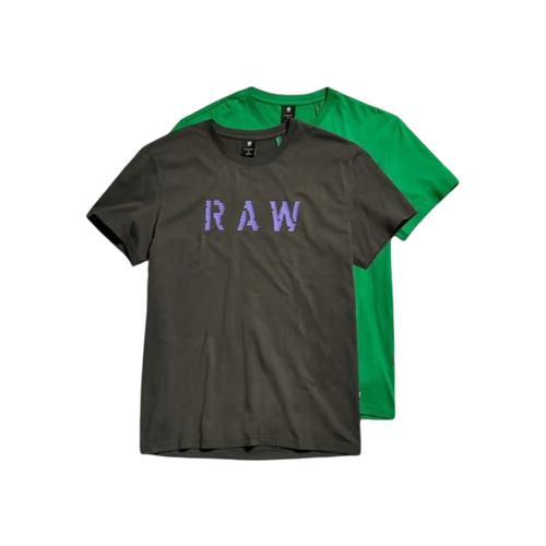 T-Shirt À Manches Courtes G-Star Raw 2 En Coton Gris Vert
