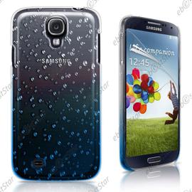 Film Verre Trempé pour Samsung Galaxy S4 i9500 i9505 + Coque gel rabat, Noir