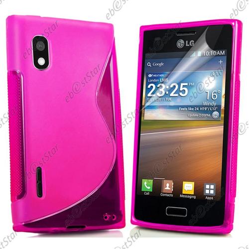 Ebeststar ® Pour Lg Optimus L5 E610 - Housse Etui Coque Silicone Gel Motif S-Line Protection Souple, Couleur Rose [Dimensions Precises De Votre Appareil : 118.3 X 66.5 X 9.5 Mm, Écran 4'']