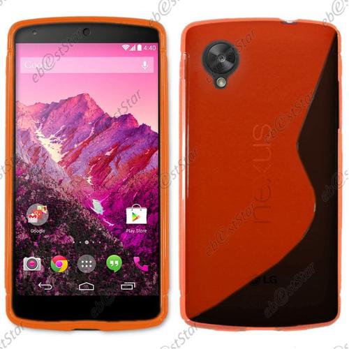 Ebeststar ® Pour Lg Nexus 5 E980 - Housse Etui Coque Silicone Gel Motif S-Line Protection Souple, Couleur Rouge [Dimensions Precises De Votre Appareil : 137.84 X 69.17 X 8.59 Mm, Écran 5.5'']