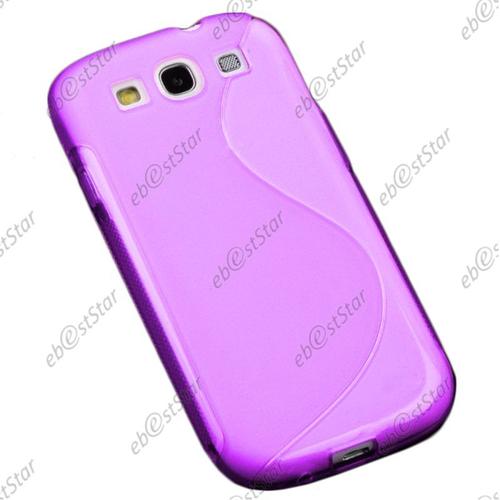 Ebeststar ® Etui Housse Coque S-Line Silicone Protection En Gel Pour Samsung Galaxy S3 I9300 I9305, Couleur Violet [Dimensions Precises De Votre Appareil : 136.6 X 70.8 X 8.6 Mm, Écran 4.8'']