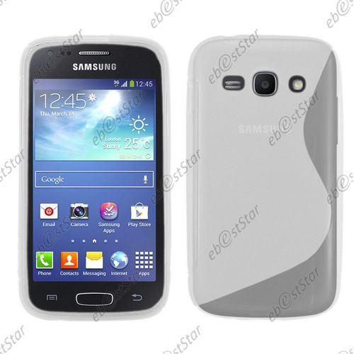 Ebeststar ® Pour Samsung Galaxy Ace 3 Gt-S7270, S7272, S7275 - Housse Etui Coque Silicone Gel Motif S-Line Protection Souple, Couleur Transparent [Dimensions Precises De Votre Appareil : 121.2 X 62.7 X 9.8 Mm, Écran 4'']