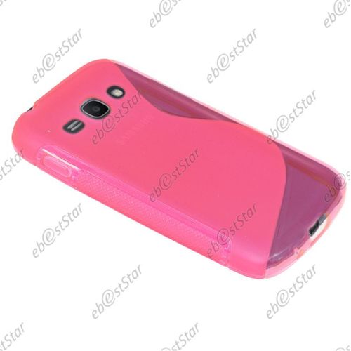 Ebeststar ® Coque S-Line Silicone Gel Motif Vague Housse Etui Protection Souple Pour Samsung Galaxy Ace 3 Gt-S7270, S7272, S7275, Couleur Rose [Dimensions Precises De Votre Appareil : 121.2 X 62.7 X 9.8 Mm, Écran 4'']