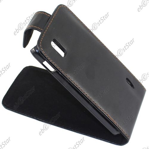 Ebeststar ® Housse Simili Cuir À Clapet Coque Etui Pour Lg Nexus 4 E960, Couleur Noir [Dimensions Precises De Votre Appareil : 133.9 X 68.7 X 9.1 Mm, Écran 4.7'']