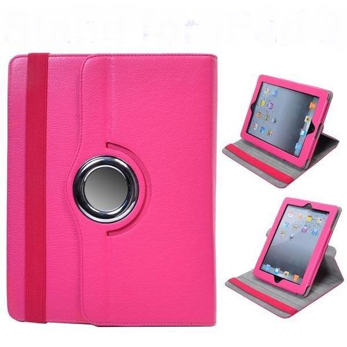 Etui A Rabat Ipad 2 Rose Folio Rotatif Cuir Simili (Pu) Business Design 407_2