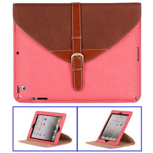 Etui A Rabat Ipad 2 3 4 Rose Cuir Simili (Pu) Cartable Design 586_7