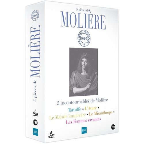 5 Pièces De Molière : Tartuffe + L'avare + Le Malade Imaginaire + Le Misanthrope + Les Femmes Savantes - Pack