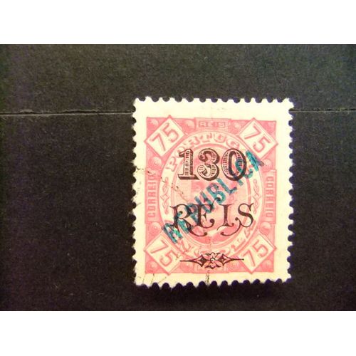 Angola 1914 Carlos 1 º Avec Republica Yvert N 173 Fu 