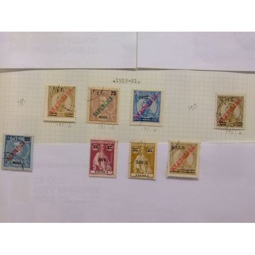 Angola 1919 - 21 Carlos 1 Manuel Ii Cèrés Avec Republica Yvert N 189 / 199 º Fu Incomplet
