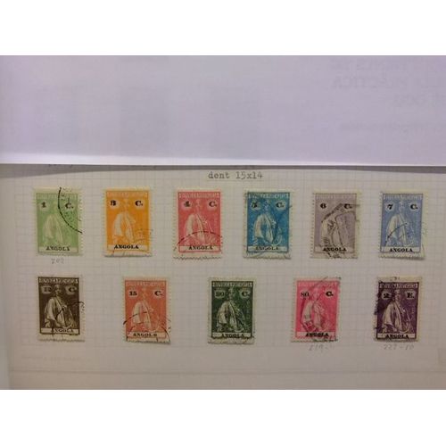 Angola 1921 - 1925 Cèrés Yvert 202 / 222 Fu Dent 15x14 