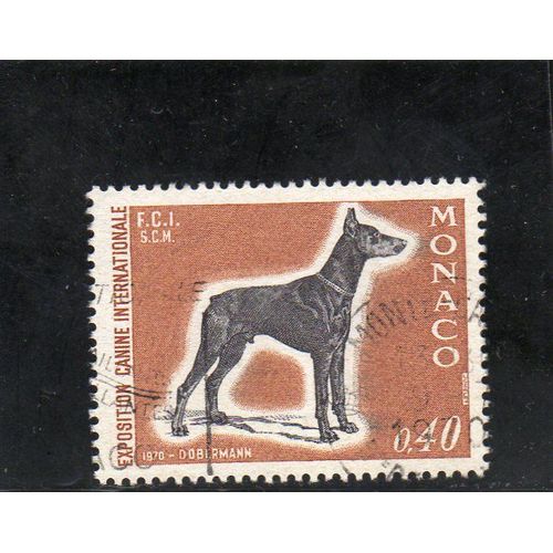 Timbre-Poste De Monaco (Exposition Canine Internationale De Monte-Carlo, Doberman) 
