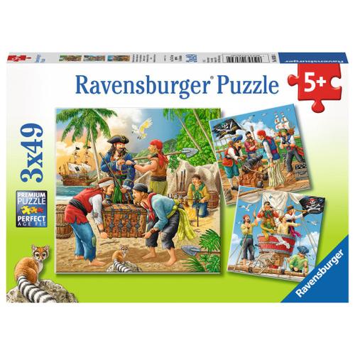 Puzzle 49 Pièces 3 Puzzles - Pirates