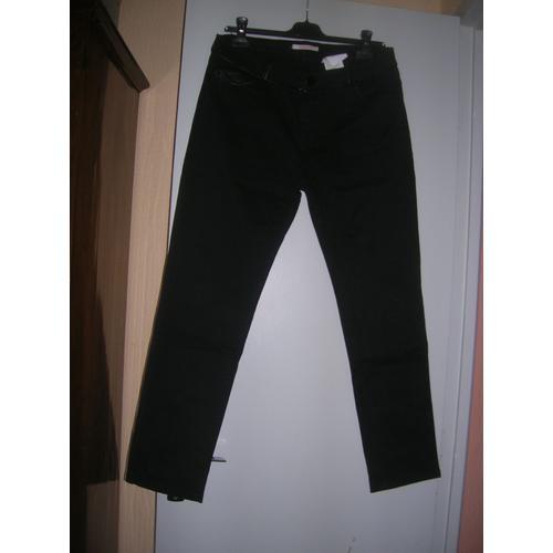 Pantalon Camaïeu Coton 44 Noir 