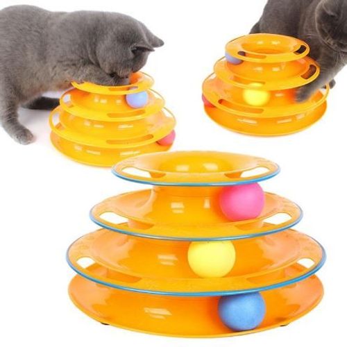 Jouet Chat Jeu Tour À Spirale Balles Magiques Drôle Chats Funny Cat